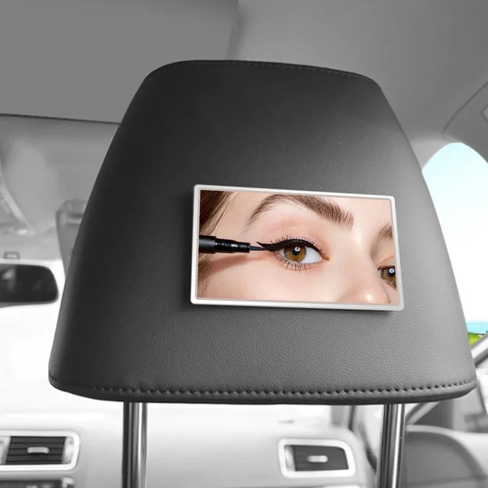 Stainless Steel Car Makeup Mirrors Portable Fall Prevention Automotive Sun Visor HD Polished Mirror Finish for Clear Imaging