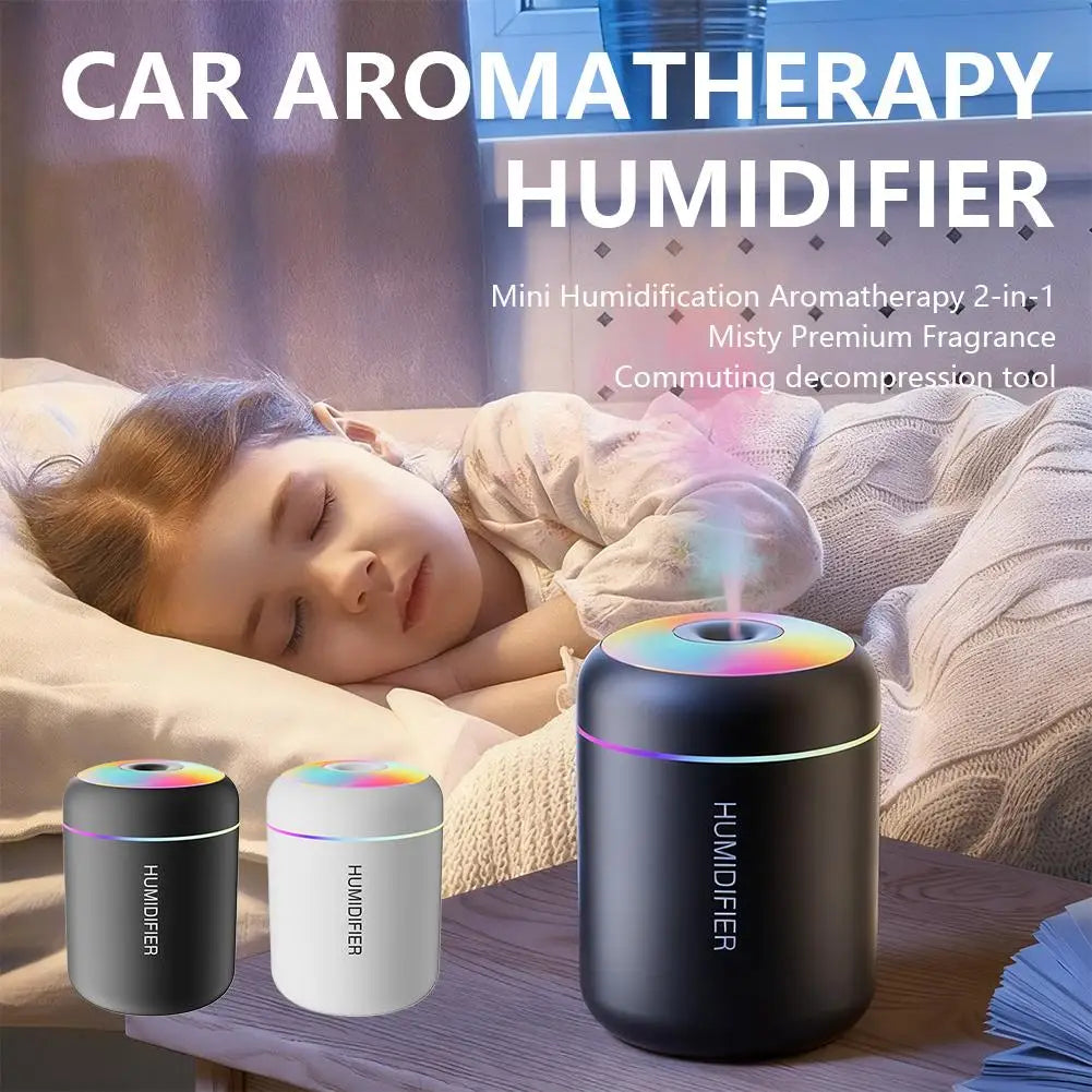 180ML Mini Air Humidifier USB Electric Aroma Diffuser Essential Oil Purifier Aromatherapy Mist Maker Lights For Car Home Bedroom