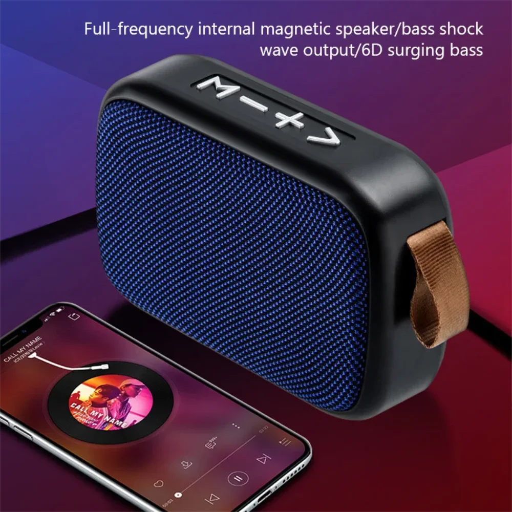 Wireless Mini Bluetooth Speaker with Fabric Design, TF Card Support, 3D Stereo Sound, Designed for Outdoor Use