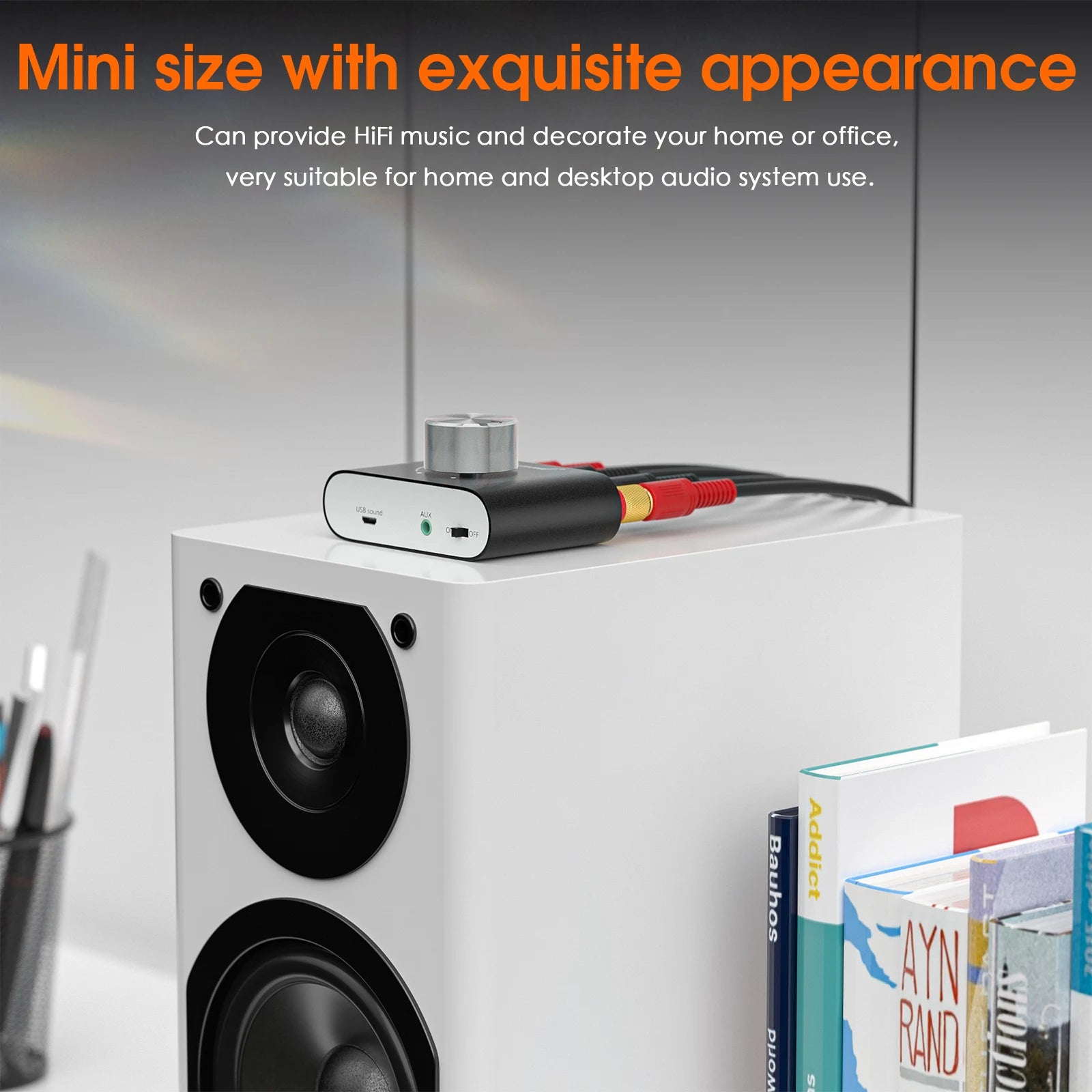 Douk Audio HiFi Bluetooth 5.0 Power Amplifier Mini TPA3116 Digital Class D Desk Stereo Audio Amp for Home Car 50W + 50W