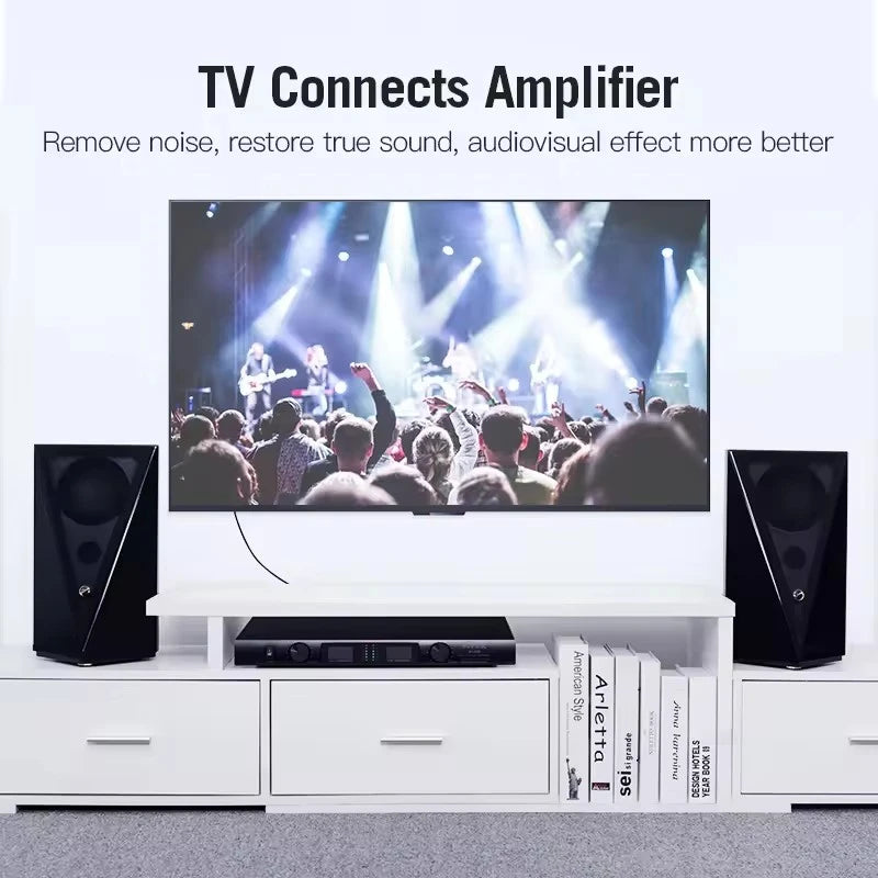 RCA Stereo Audio Cable 2RCA to 2RCA Male to Male Aux Audio Cables for HDTV Home Theater DVD Amplifier Speaker HIFI Dual RCA Cord