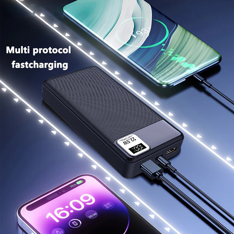 100000mAh Power Bank 22.5W Fast Charging Portable Charger External Battery High Capacity Powerbank For iPhone Huawei Oneplus