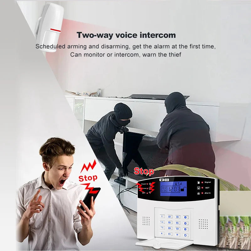 DYGSM Tuya Smart 4G+Wifi Home Security Alarm System Wireless Burglar Alarm System Smart Life App Control work with Alexa