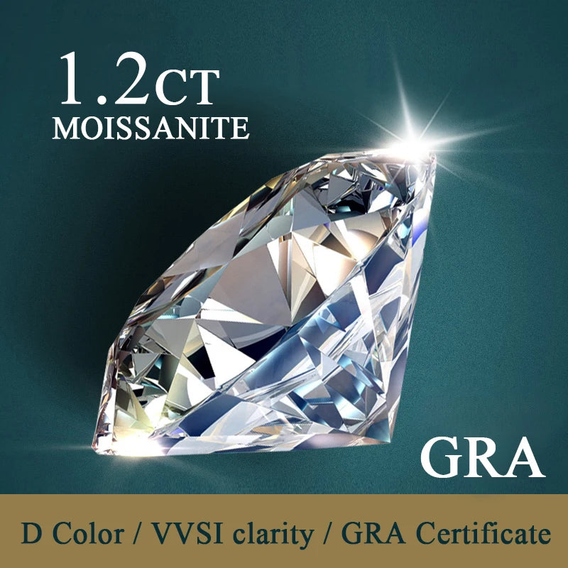 DJMAX Factory Direct Sales Moissanite Loose Stone D Color Moissanita Gemstone Lab Grown Diamond Certified Black Moissanite Stone