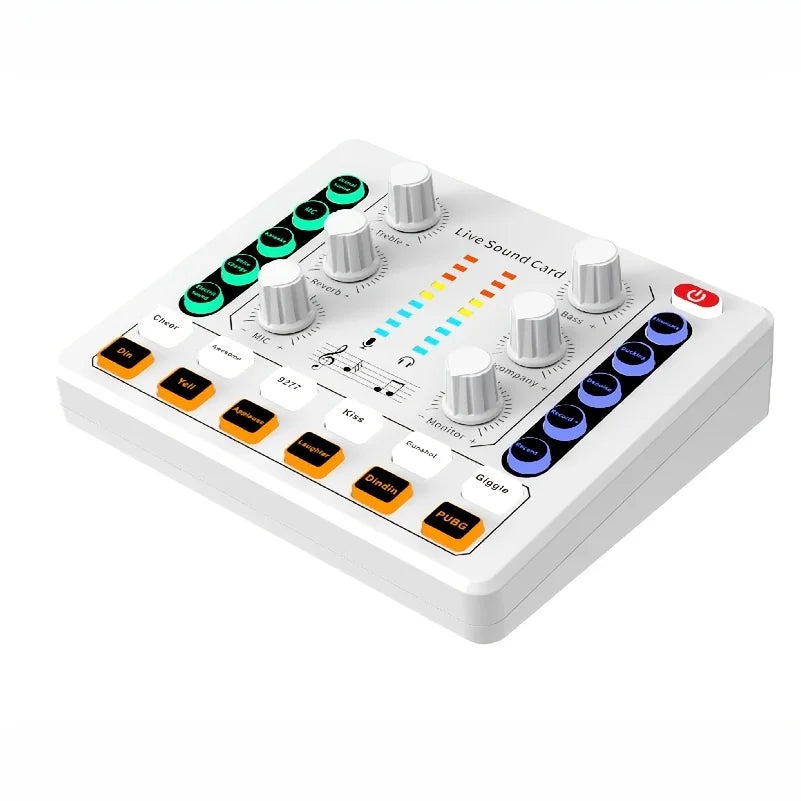 M8 Audio Interface Podcast Equipment Caster-All In One - Portable Podcast Production Studio With Premium Mic Preamp Sound Card
