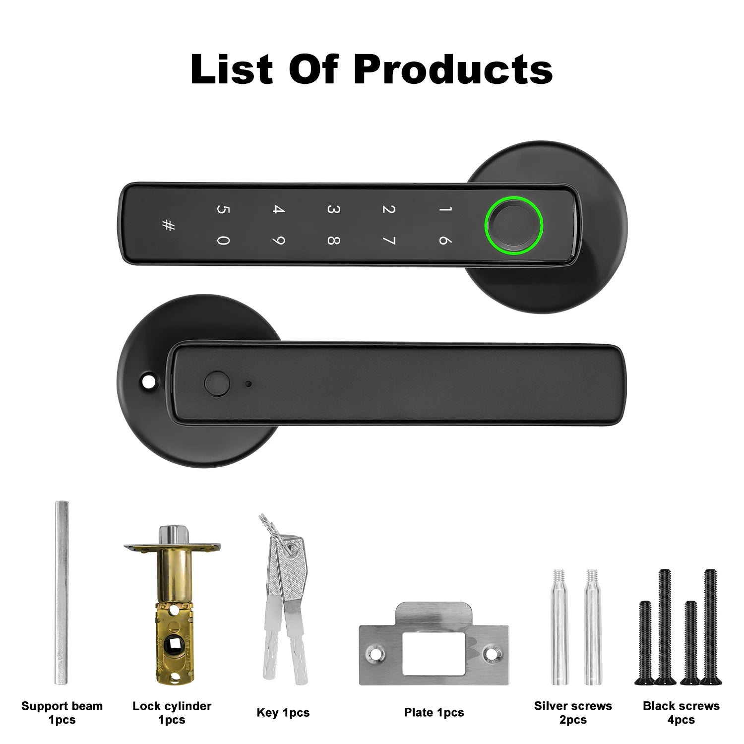 Tuya Intelligent Door Lock Smart Home Devices Fingerprint  / Password / Key / Smart Life APP Unlock Apartments Hotels Smart Lock