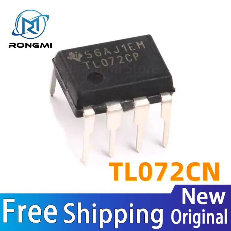 10pcs/lot TL072CN TL072 TL072C TL072CP DIP-8 = NJM072D 072D Amplifiers - Op Amps Dual Low Noise JFET new original In Stock