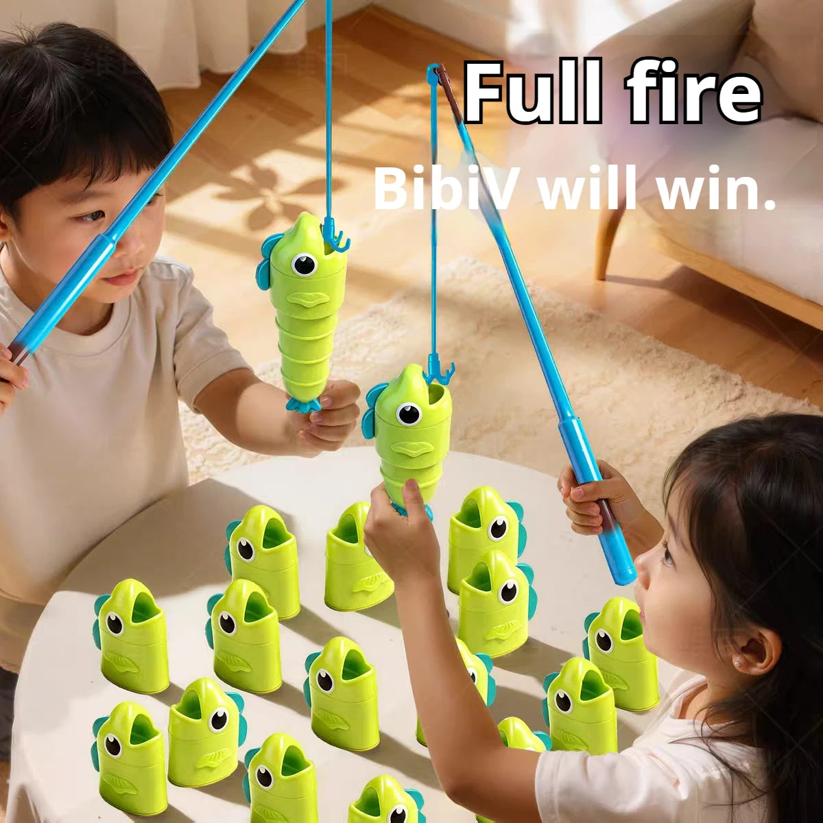 Fishing Battle Board Game Kid Fishing Master Toy Fish Body Stretchable Long Short Competition Family Interaction Educational Toy