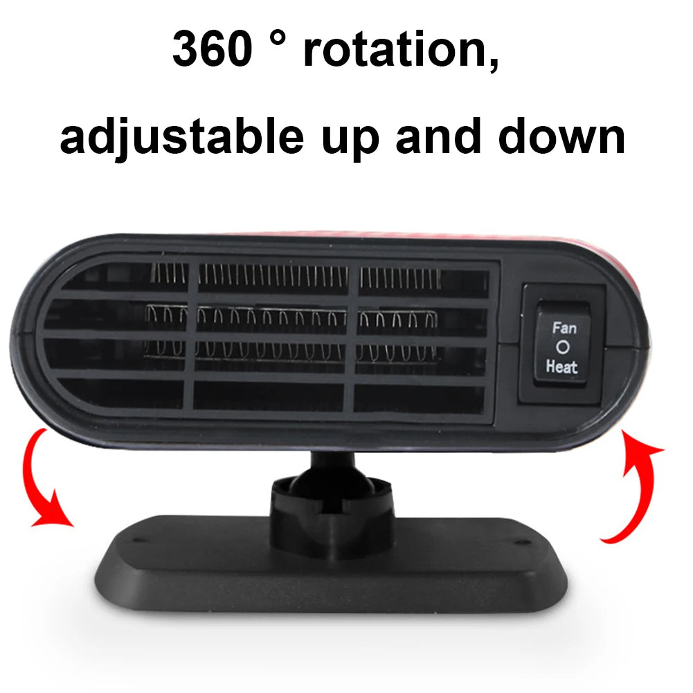 1200W Car Heater 12V/24V Electric Cooling Heating Fan Electric Heater Fan Windshield Defogging Demister Defroster Car Heater