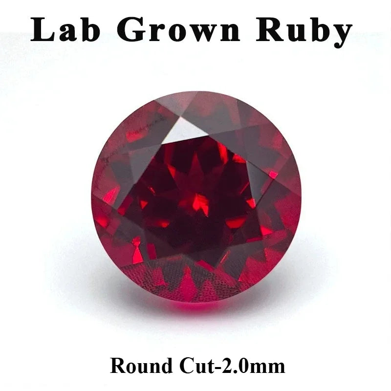 Top Lab Grown Ruby Oval Cut Pigeon Blood Red VVS1 Gemstone For Charms DIY Jewelry Making Selectable Certificate
