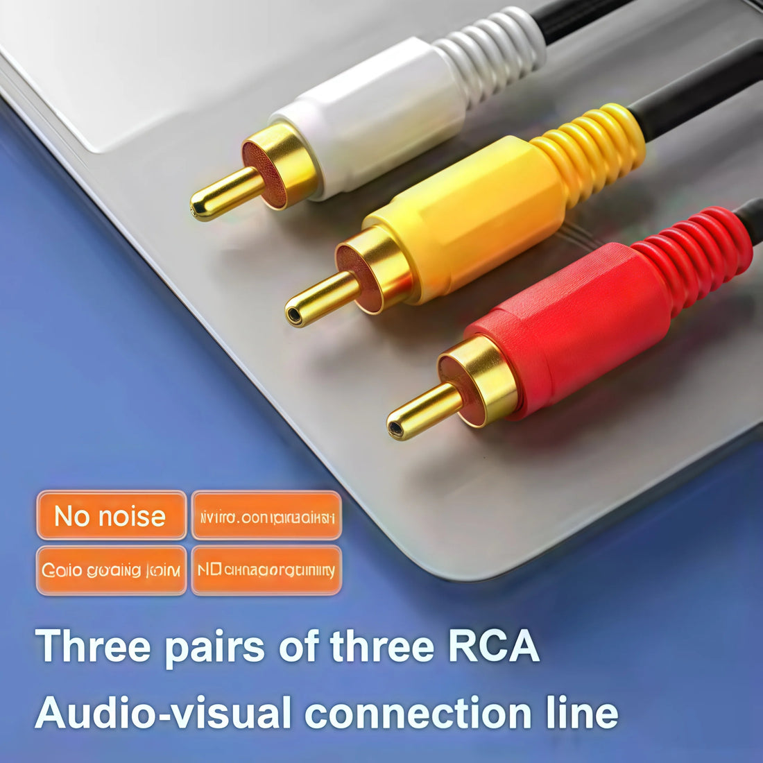 3 RCA to 3 RCA Composite AV Cable - Male to Male Audio Video Cable for TV/DVD/Home Theater (Wholesale Available)