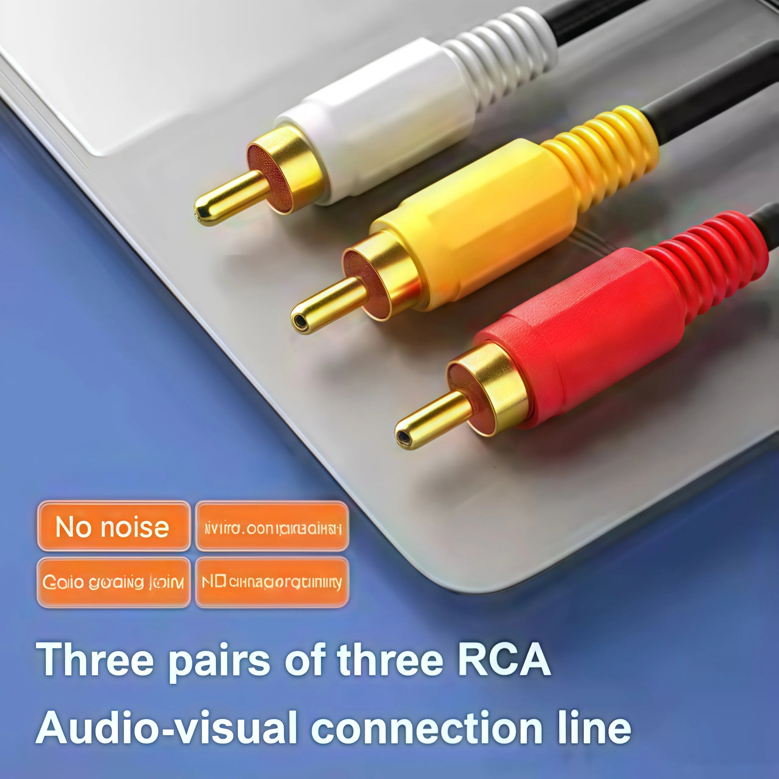 3 RCA to 3 RCA Composite AV Cable - Male to Male Audio Video Cable for TV/DVD/Home Theater (Wholesale Available)