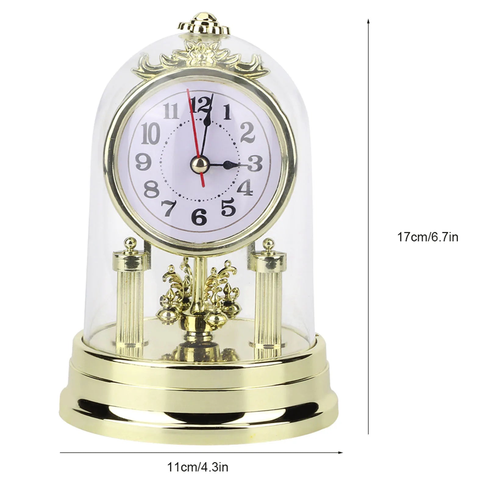 European Retro Style Living Room Clock Antique Silent Table Clock Home Decor