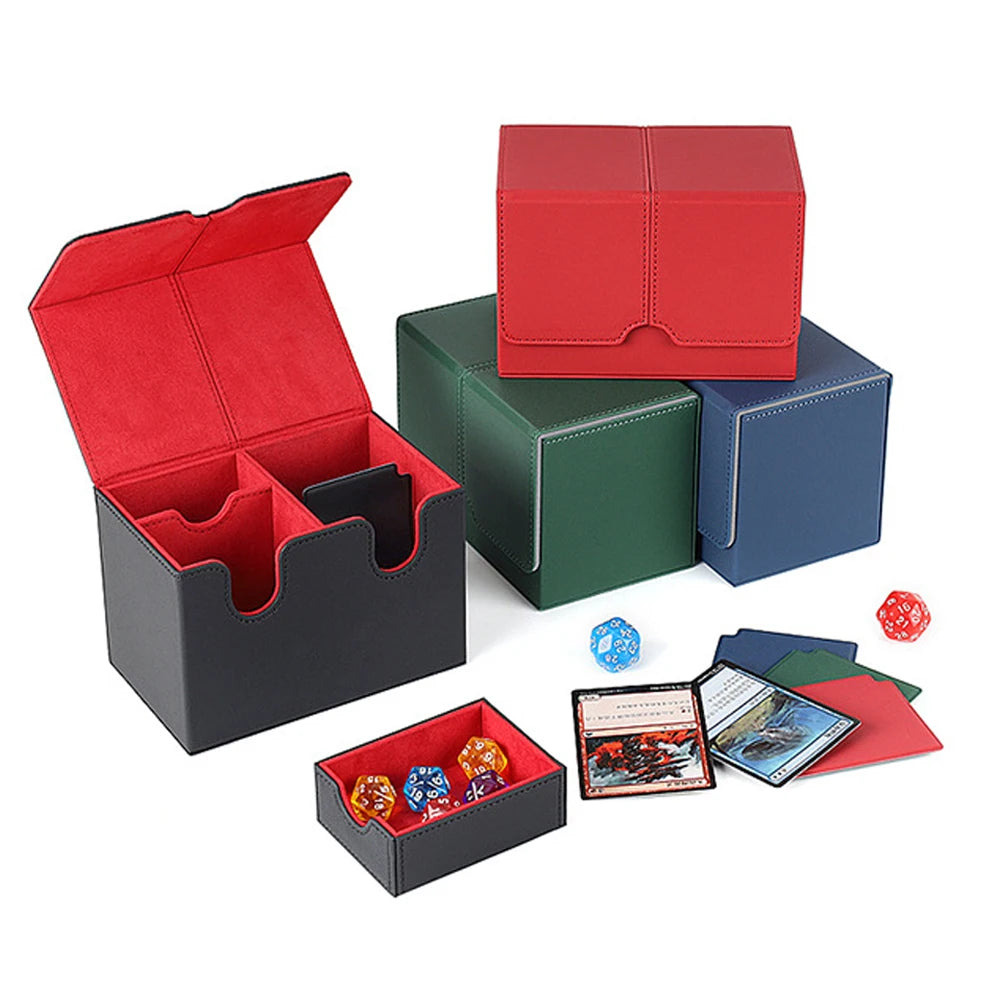Card storage box card box big brand box solid color storage box top side installation toys games collection card for  Trading