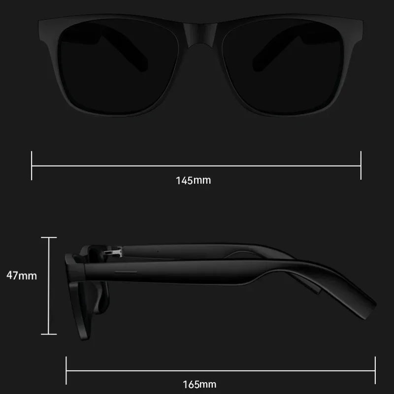 Lenovo AI Smart Glasses Remote Control Touch Photography Voice Assistant Wireless Bluetooth Call Headphone For Men Women Gifts