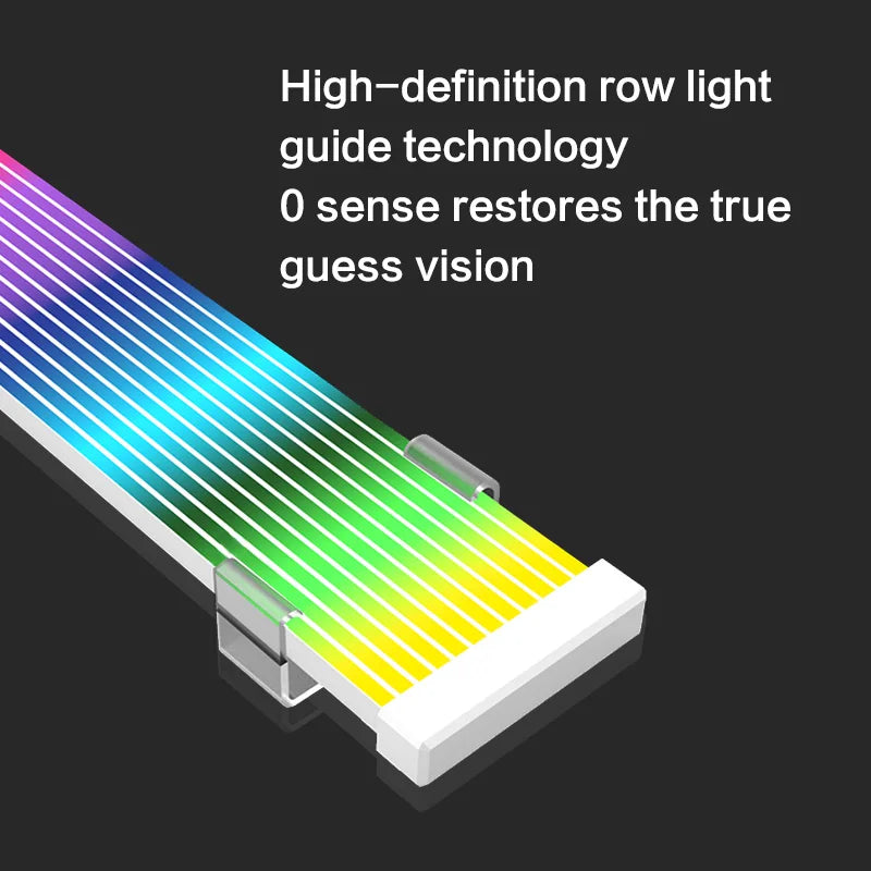 ARGB PSU Cables LED Strips,ARGB PC Cable Cover Compatible 24 Pin Motherboard Extension Cable