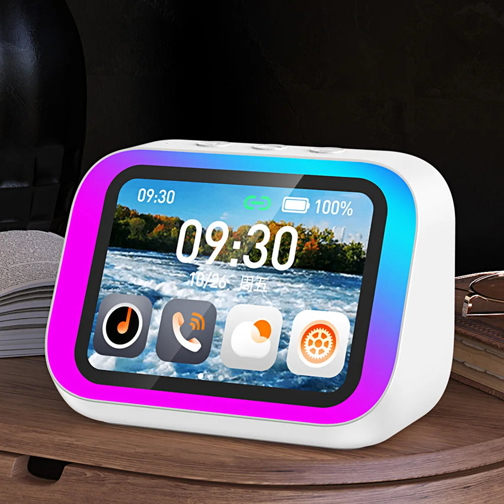 TF26Pro Voice Assistant Home Speaker Portable BT Speaker Alarm Clock Hands-Free Calling Music Playback Weather Forecast for Home