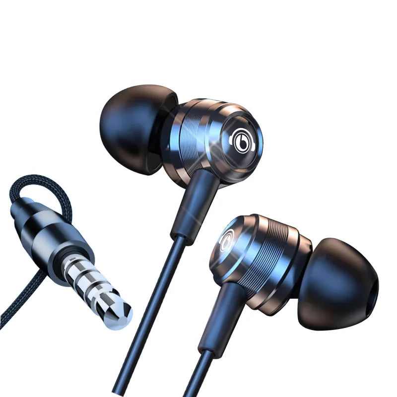 J109 Wired Earbuds with Type-C and 3.5mm Jack In Ear Headphones for Superior Sound Quality mic hifi stereo metal headphones