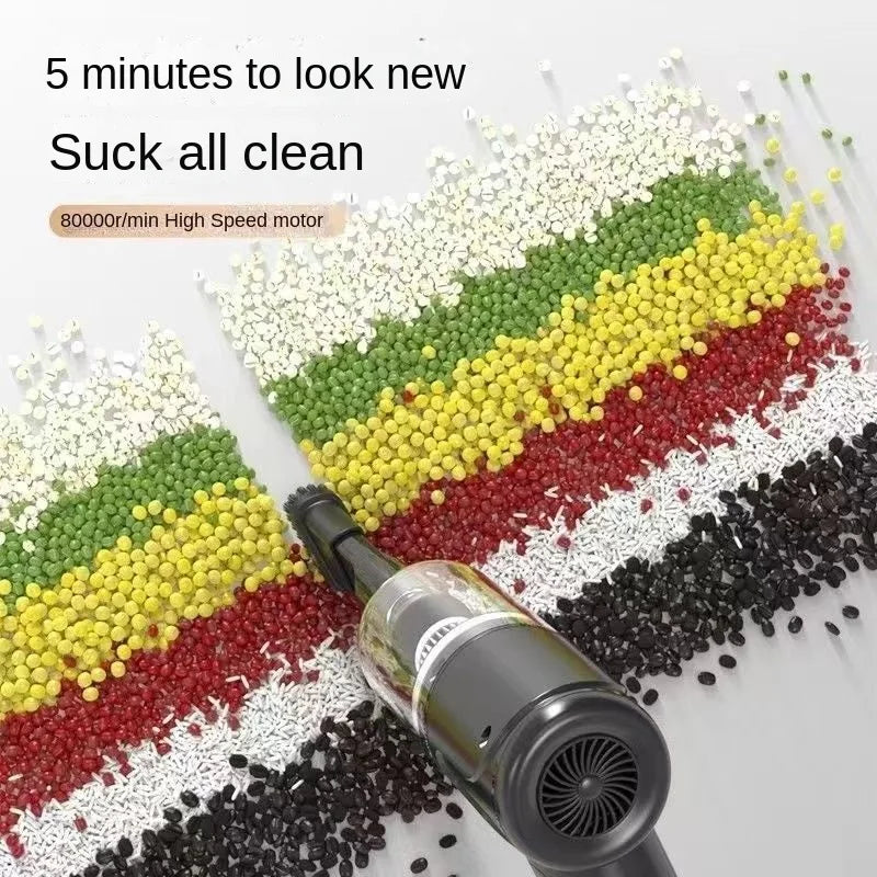 Combination Vacuum Cleaner USB Charging Car Household Vacuum Cleaner Small Car with Fully Automatic High Power Powerful Cleaning