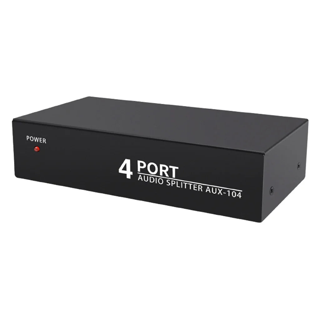 Audio Splitter 1 in 4 out RCA L/R Aux Stereo Audio splitter 1X4 Audio Distributor for PC DVD Speaker Analog audio splitte
