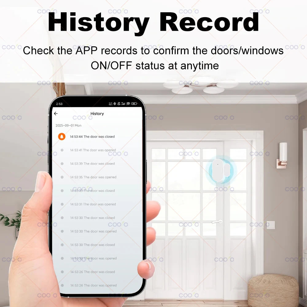 ZigBee 3.0 Smart Window Door Gate Sensor Magnetic Detector Smart Home Security Alarm System Smart Life Tuya App Remote Control