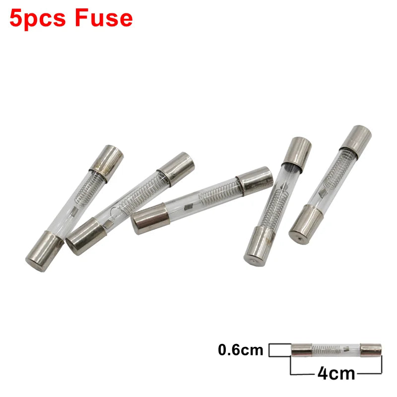 5pcs 6x40mm Microwave Ovens Universal 5KV High Voltage Fuse 0.85A 850mA 0.9A 900mA 0.8A 800mA 750mA 0.75A 0.65A With Fuse Holder
