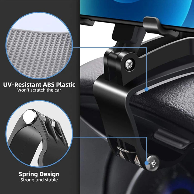 Multi-function Car Mobile Phone Holder Dashboard Mirror/GPS Mobile Phone Holder Clip 360 Degree Rotatable Car Accessories