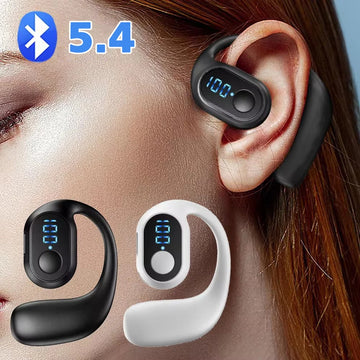 Bluetooth 5.4 Ear Hook Headphone With Mic TWS Wireless Earphone HiFi Stereo Noise Reduction Driving Headset Waterproof Earbud