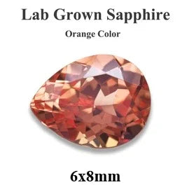 Lab Grown Sapphire Pear Cut Multiple Colors Available VVS1 Gemstone DIY Jewelry Making Materials with Selectable Certificate