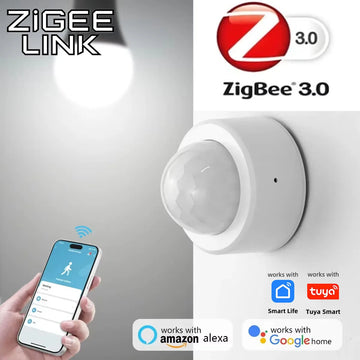 Tuya Zigbee 3.0 PIR Motion Sensor Detector Infrared Smart PIR Sensor Wireless Home Alarm System Works with Alexa Smart Life App