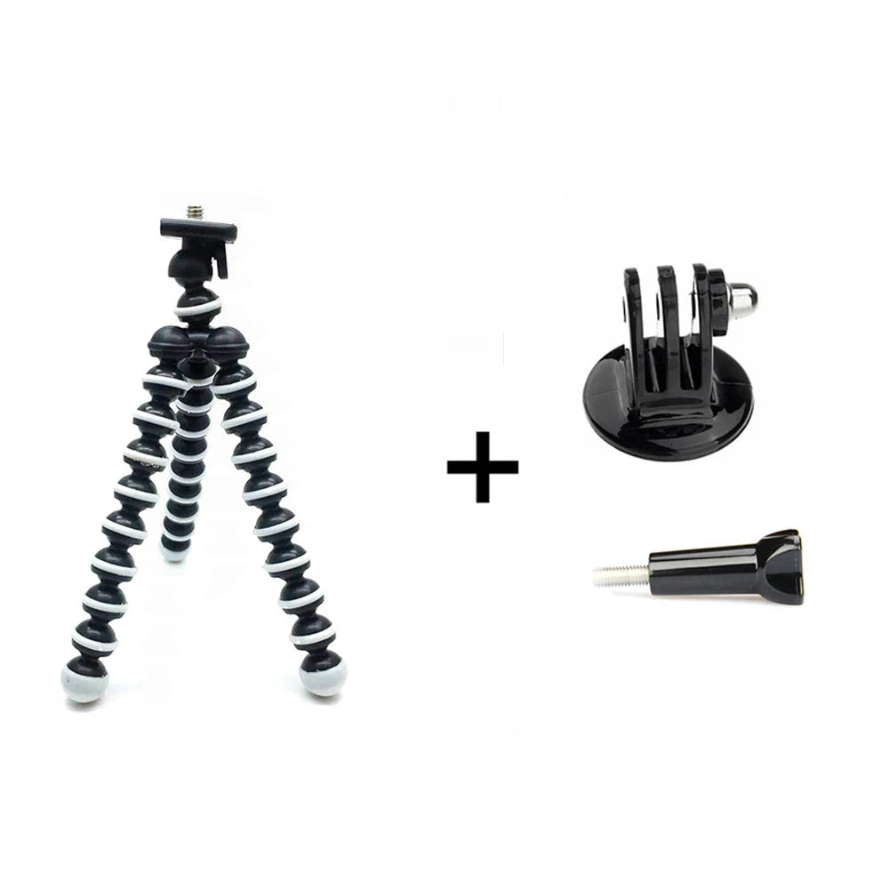 Octopus Flexible Tripod Mount Stand for GoPro Hero 12 11 10 9 8 7 6 5 4 3 Action camera Sjcam Top DJI action