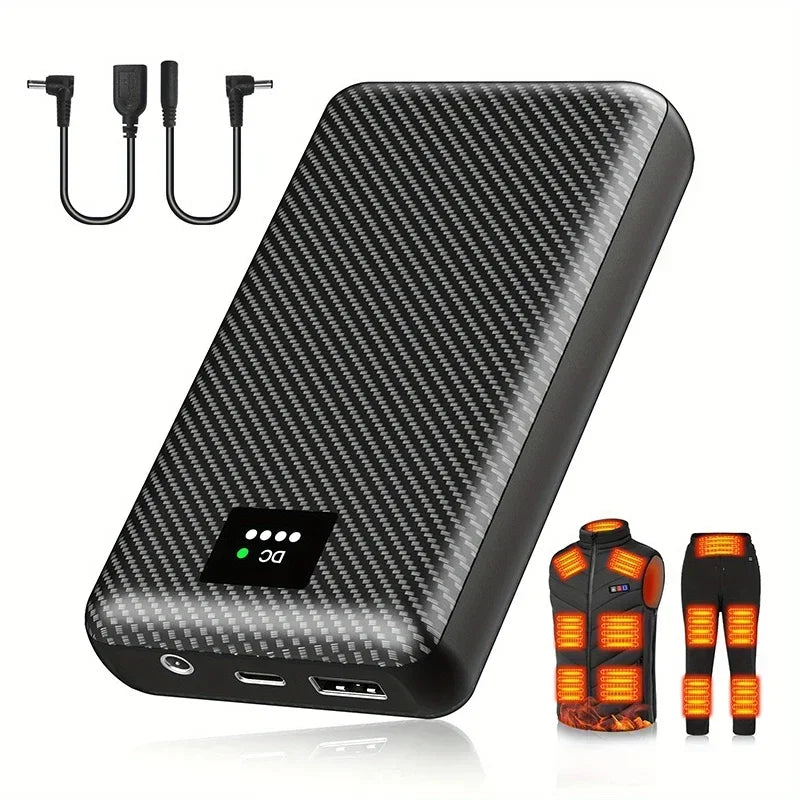 Powerbank 40000mAh Portable Heating Mobile Power Supply for Heating Vest Jacket Gloves Electric Heating Equipment DC Power Bank