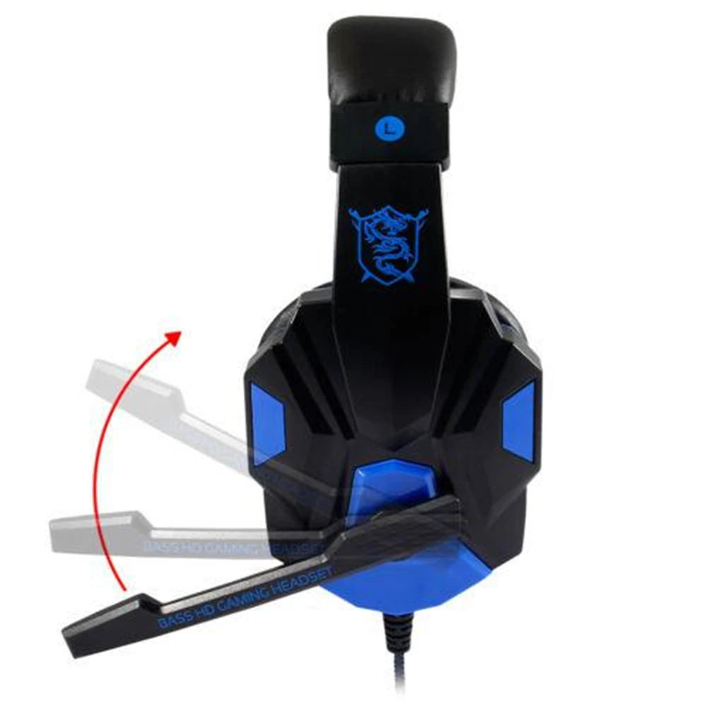 Wired Headphones Gaming Headset for PS4 PS5 Xbox Smartphone PC Laptop 120° Adjustable Noise Cancelling Microphone Gamer Headsets
