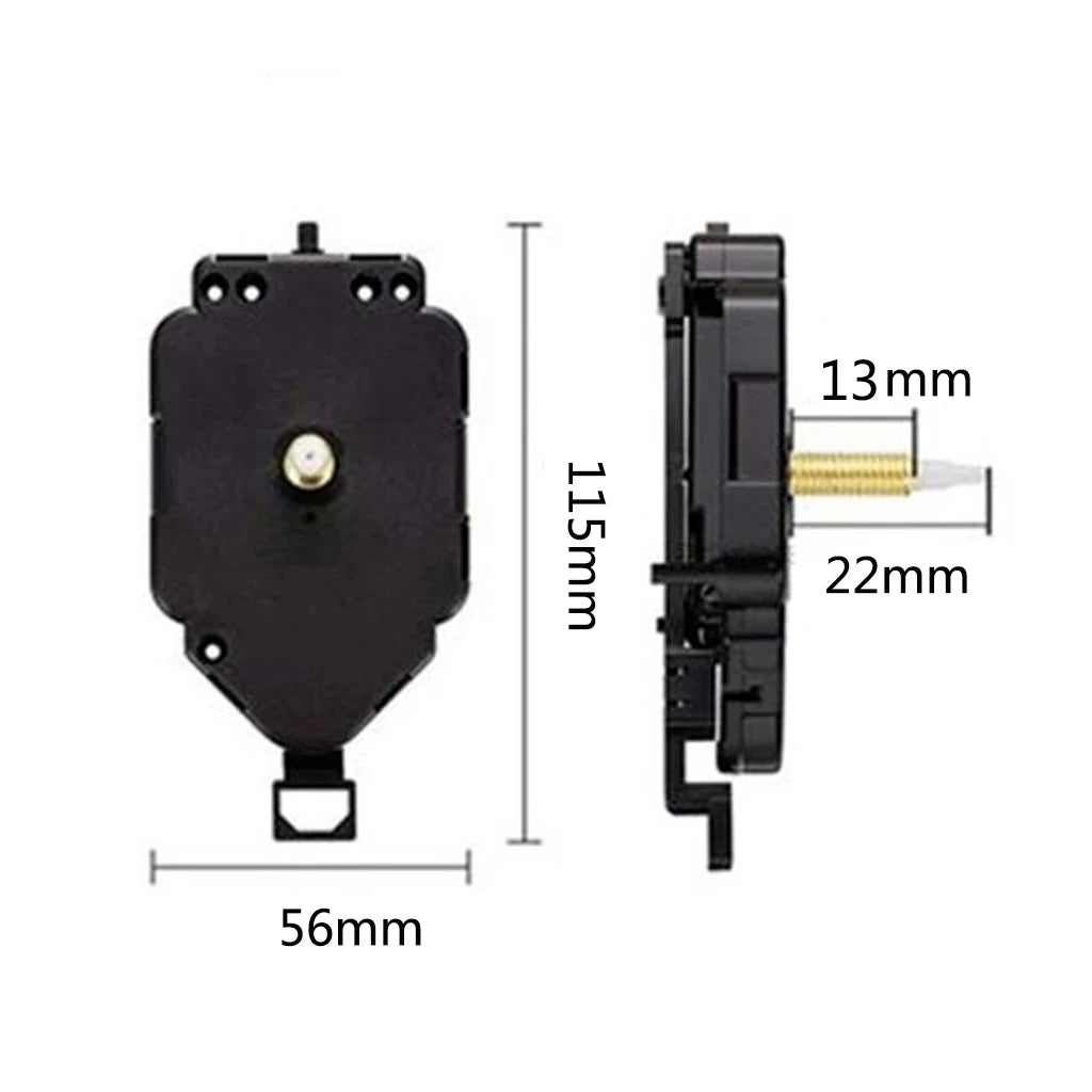 Silent Pendulum Clock Movement Mechanism Threaded Shaft Quartz Clockwork with Clock Hands DIY Wall Clock Kits Replacement