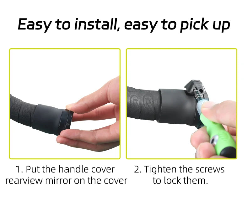 Rrskit Bicycle Handlebar Mirrors For MTB Road Bicycles 360 Degrees Rotate Bike Side Handlebar Mirror Convenient And Safety