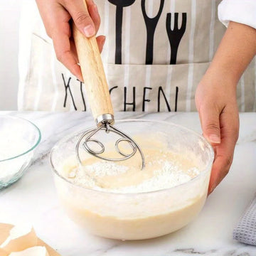 Manual Dough Mixer Danish Dough Whisk Stainless Steel Egg Beater Cake Pastry Flours Blenders Kitchen Baking Blender Tools