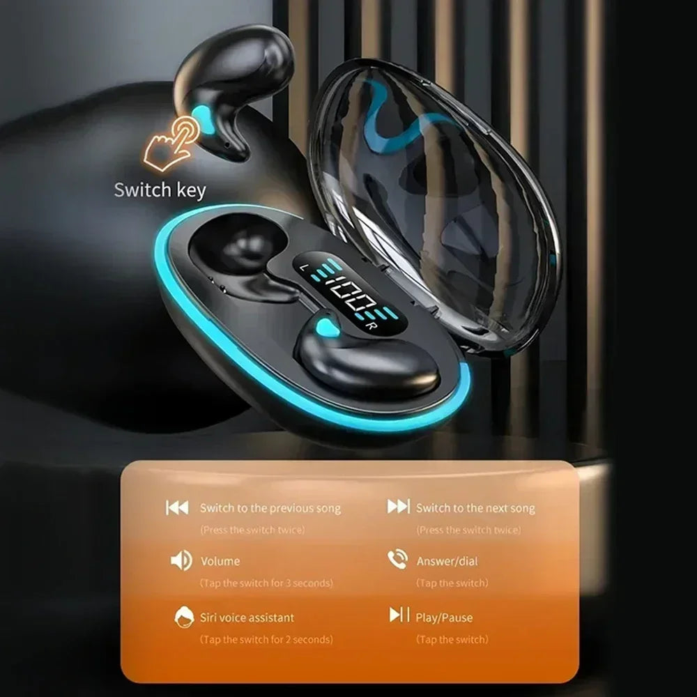 X55 Mini Earphone Wireless Earphone Headphones Noise Reduction Sport Game Sleep Bluetooth 5.3 Earbuds HIFI Stereo Music Headset