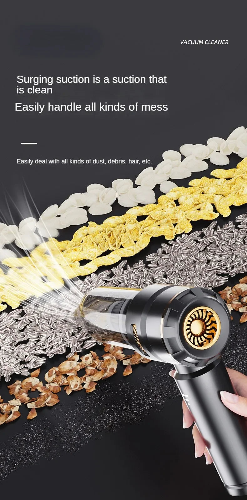 2026 New Car Vacuum Cleaner Strong Suction Cordless Wireless Cleaner Portable HandHeld Vacuum Cleaner Cleaning Machine