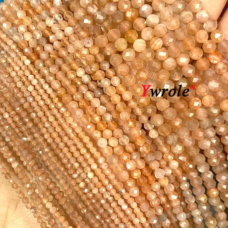 Natural Red Garnet Stone Beads 2 3 4mm Faceted Loose Round Gemstone For Jewelry Making DIY Bracelet Earrings Accessories 15''