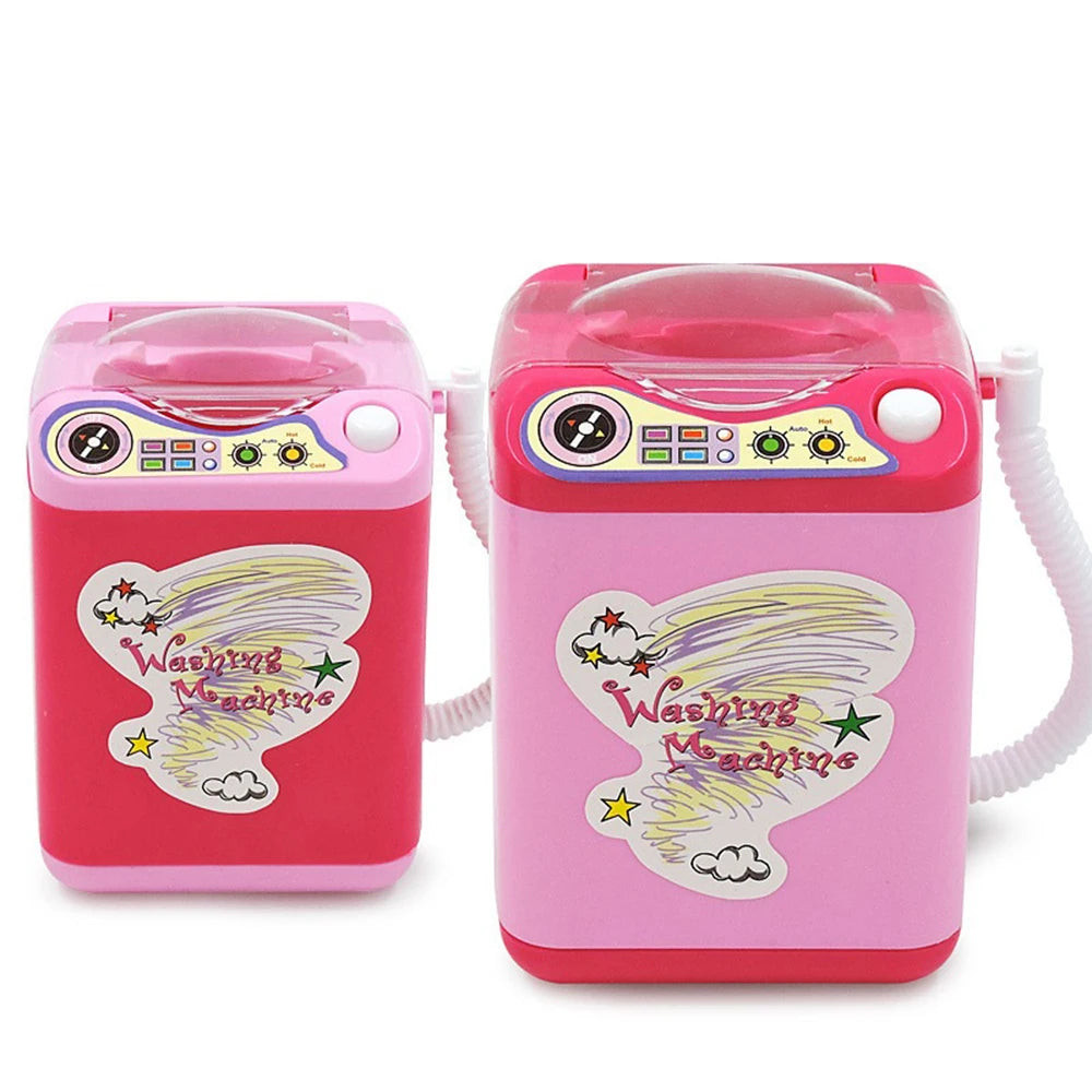 Washing Machine Toy Mini Electric Makeup Brush Cleaner Automatic Cleaning Washing Machine Play Home Toy Coffee Mixer