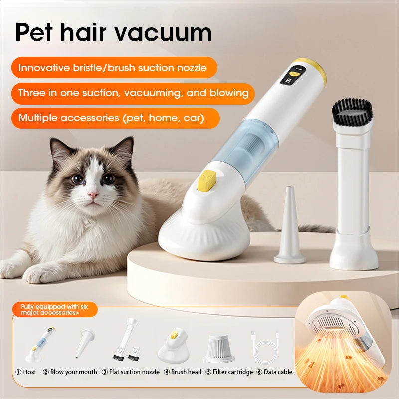 Multifunctional pet vacuum cleaner with advanced cyclonic technology for long lasting suction and pet hair removal