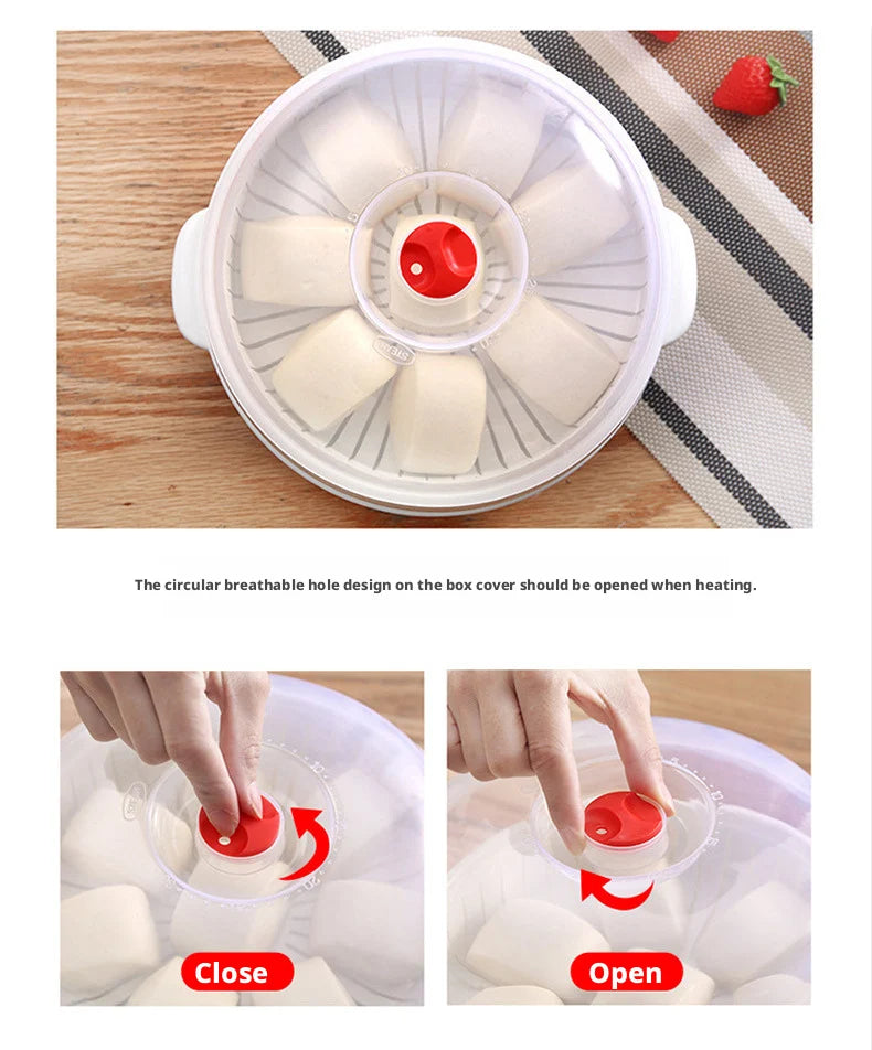 Microwave Oven Special Box Heated Soup Pot Rice Steamed Hot Steamed Buns Buns With Lid Eco-friendly Food Grade Kitchen Tool