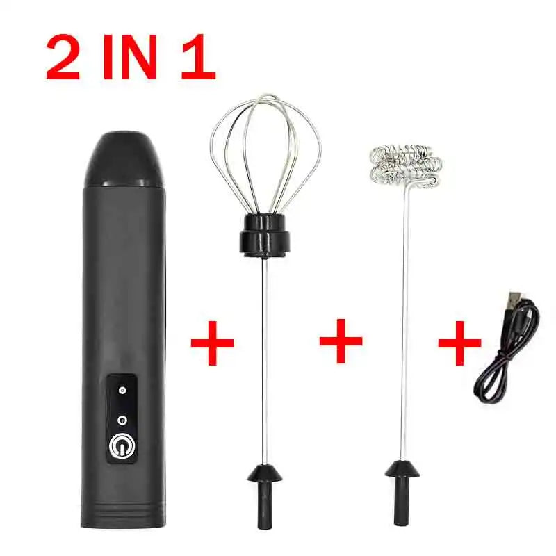 GBBMA Electric Milk Frother Handheld Egg Beater Foamer Coffee Maker Electric Blender Mixer Mini Portable Blender Kitchen TooBMA