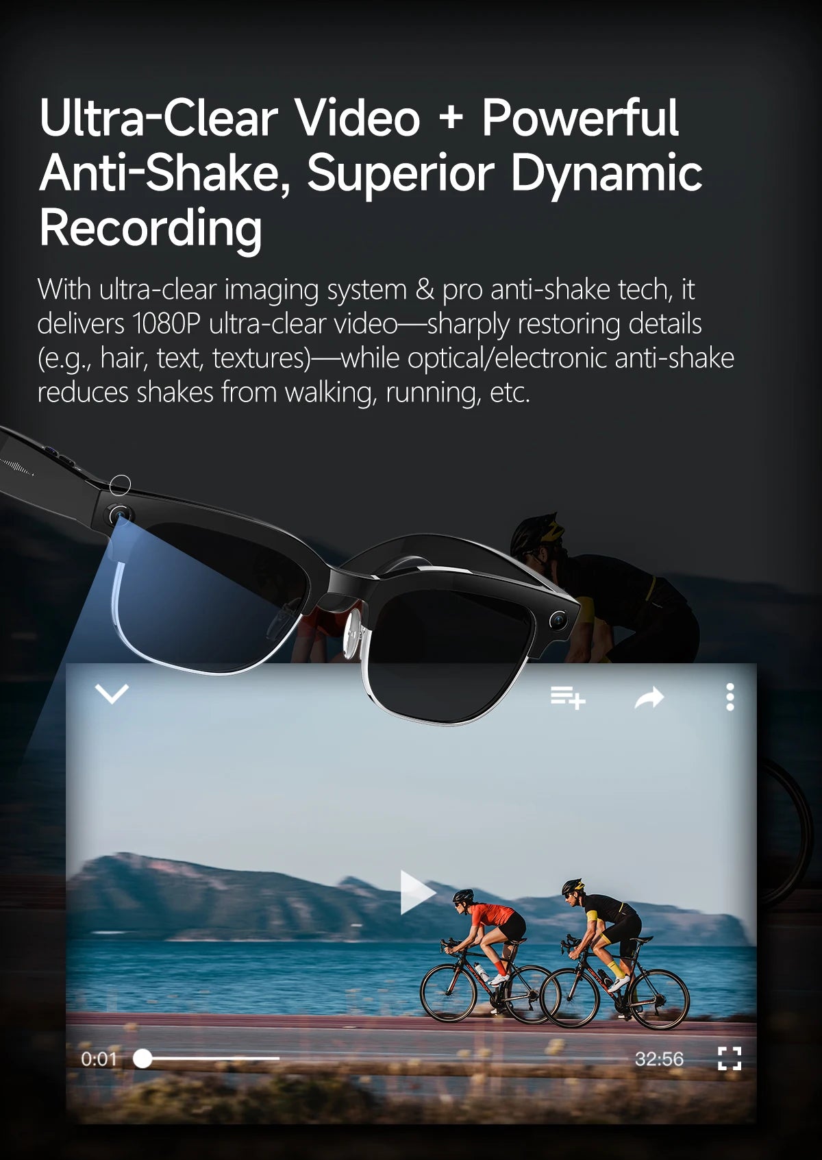 2026 New Upgrade Smart Glasses With Camera Video Recording AI Photo Recognition Bluetooth Call Translation Voice Sunglasses Men