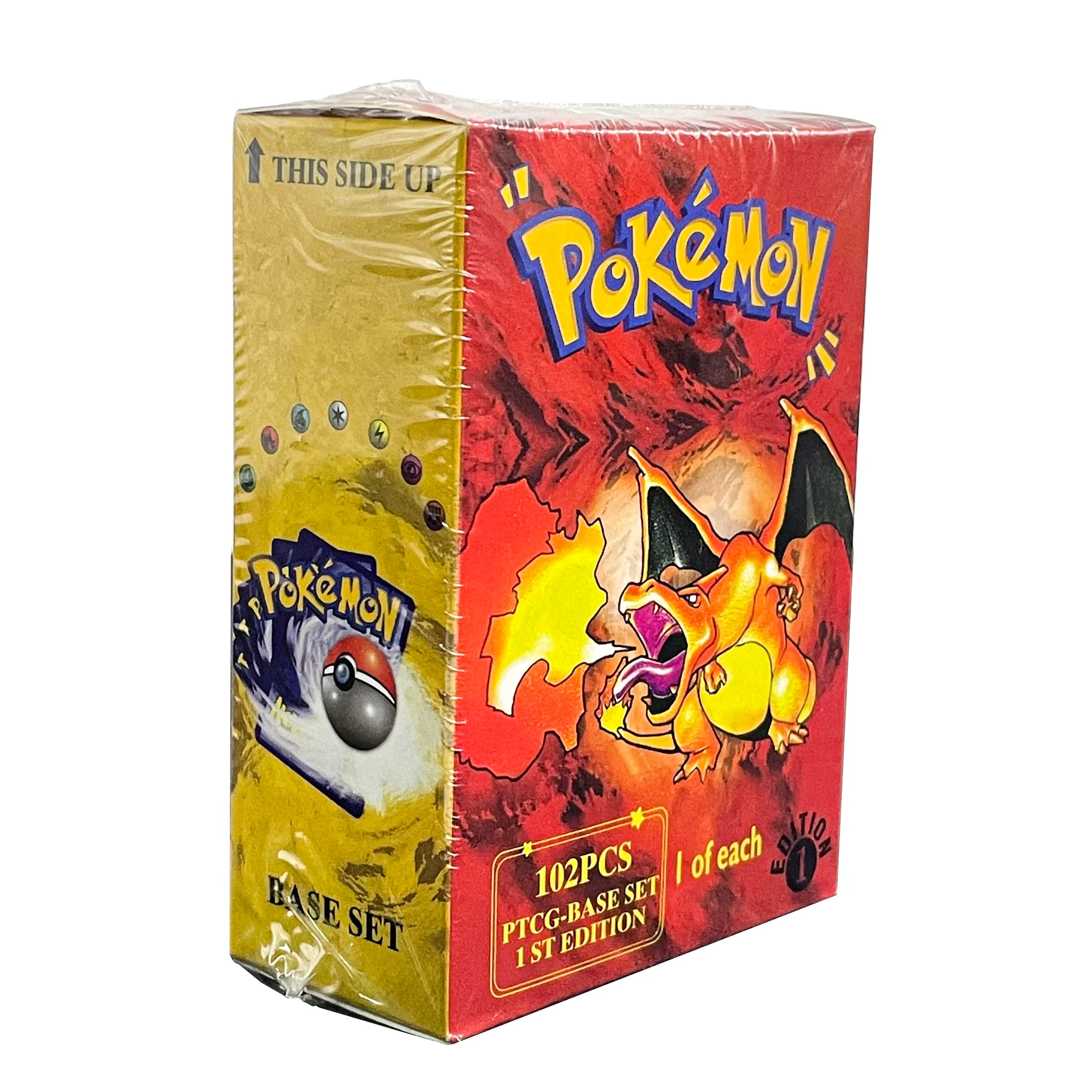 PTCG 102Pcs/396Pcs PKM Base Set 1ST Edition Whole Set Booster Box (Revised Unlimited Edition) Wizards Trading Card Battle Game