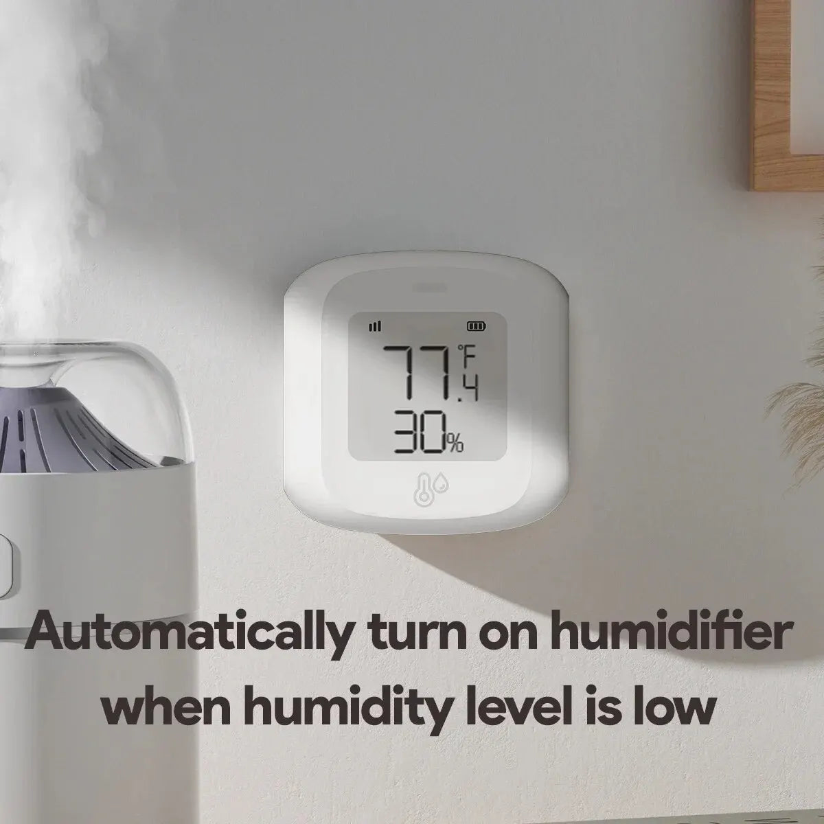 Smart WiFi/Zigbee Temperature and Humidity Sensor Indoor Hygrometer Thermometer with LCD Display Support Home Assistant Zigbee2m
