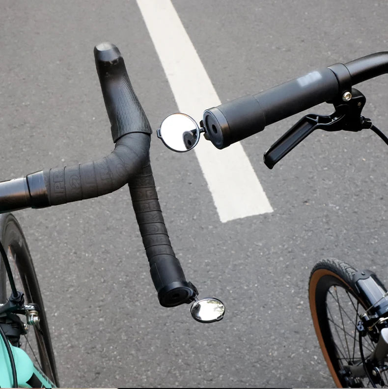 Rrskit Bicycle Handlebar Mirrors For MTB Road Bicycles 360 Degrees Rotate Bike Side Handlebar Mirror Convenient And Safety