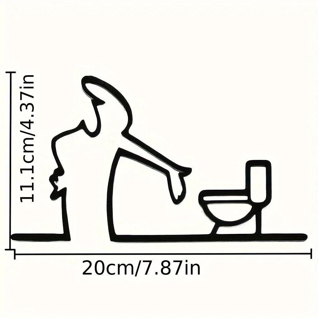 Flat, High-Quality Flat -with holes, Black Frame Modern Home Decor for Bathroom - Easy to Install Wall Art