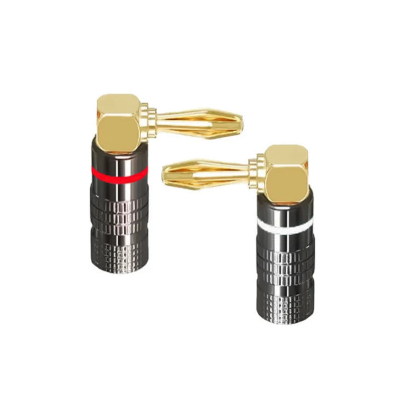 2/6/10/20/50pcs 4mm Banana Plugs Male Connector 24K Gold Plated Hifi Audio Speaker Banana Connectors for Speakers and Amplifiers