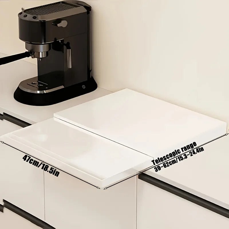 Modern Metal Utility Rack with Pull-Out Shelves & Drawers – Versatile Microwave Stand for Oven, Cookware and Tabletop Storage
